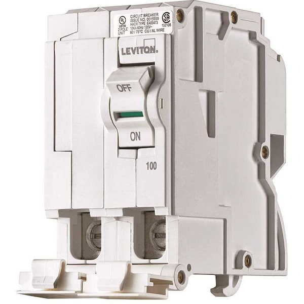 Leviton Circuit Breaker, 100A, 2 Pole, 120/240V AC R00-LB200-00R - main
